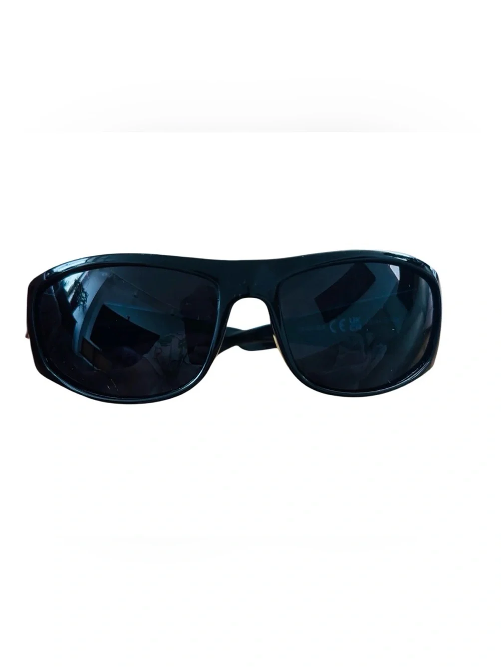 grinderPUNCH Black Wrap Around Super Dark Biker Style Sunglasses Unisex